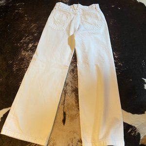 Hudson High-Rise Loose Wide Leg Jeans White Size 26